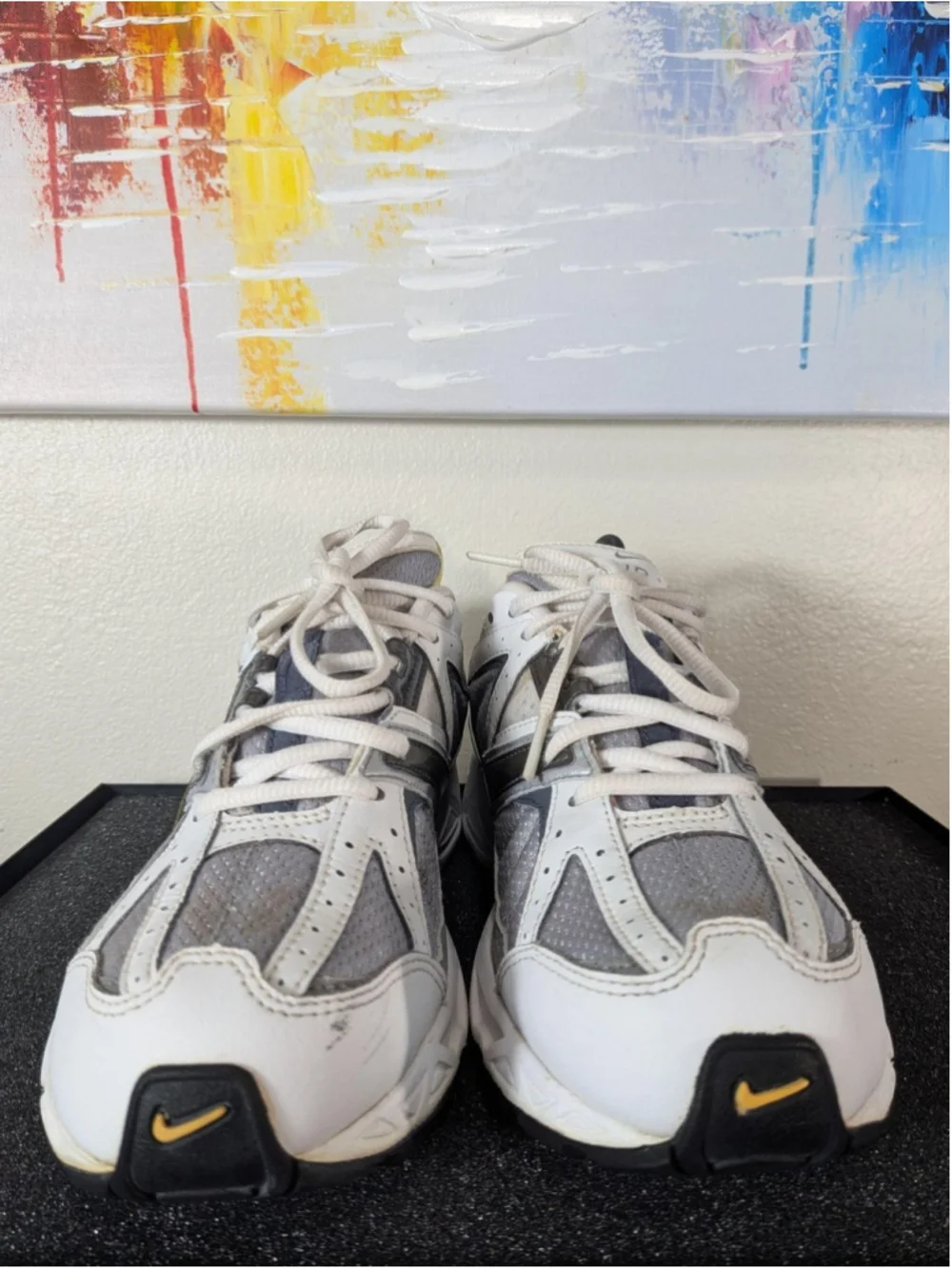 Nike Air Insight Shoes Womens Size 10 Gray Yellow Running Sneakers 312877-071